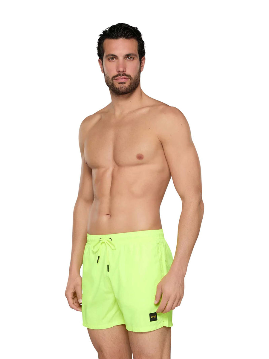 Costume shorts lucidi verde acido