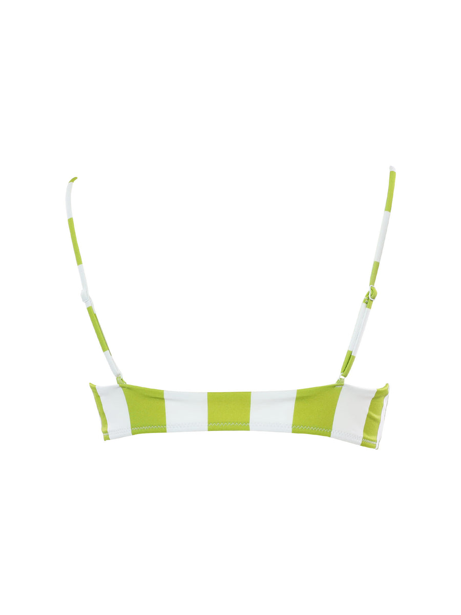 Costume top a strisce lime