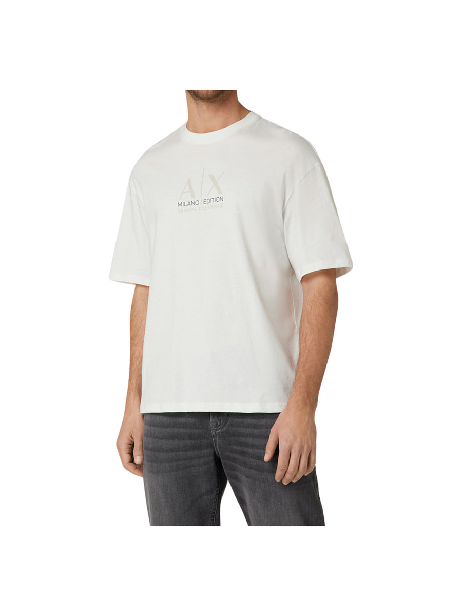 T-shirt bianca logo frontale