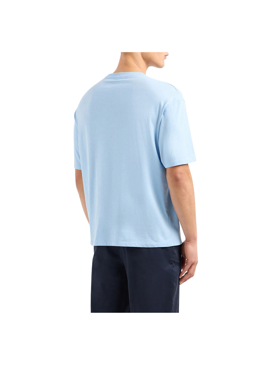T-shirt azzurra logo frontale