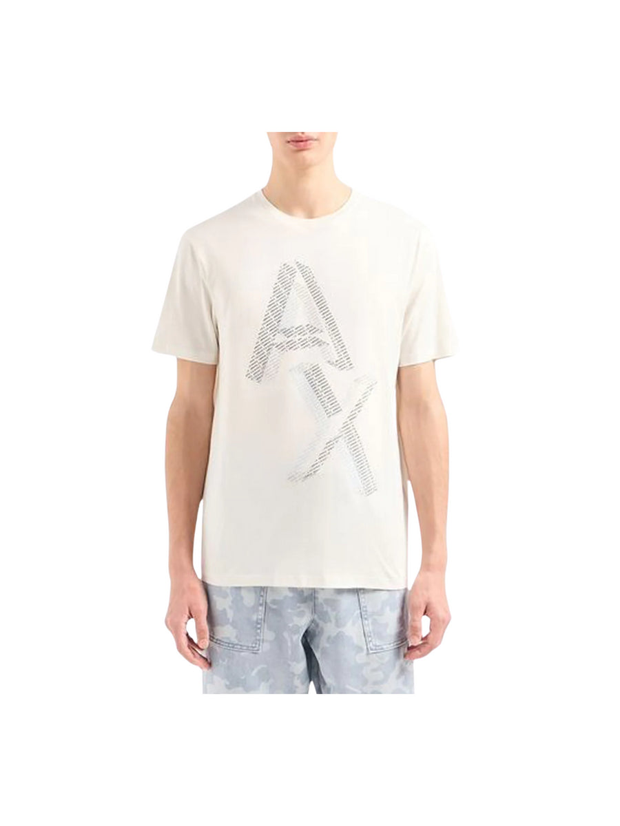 T-shirt bianca maxi stampa logo