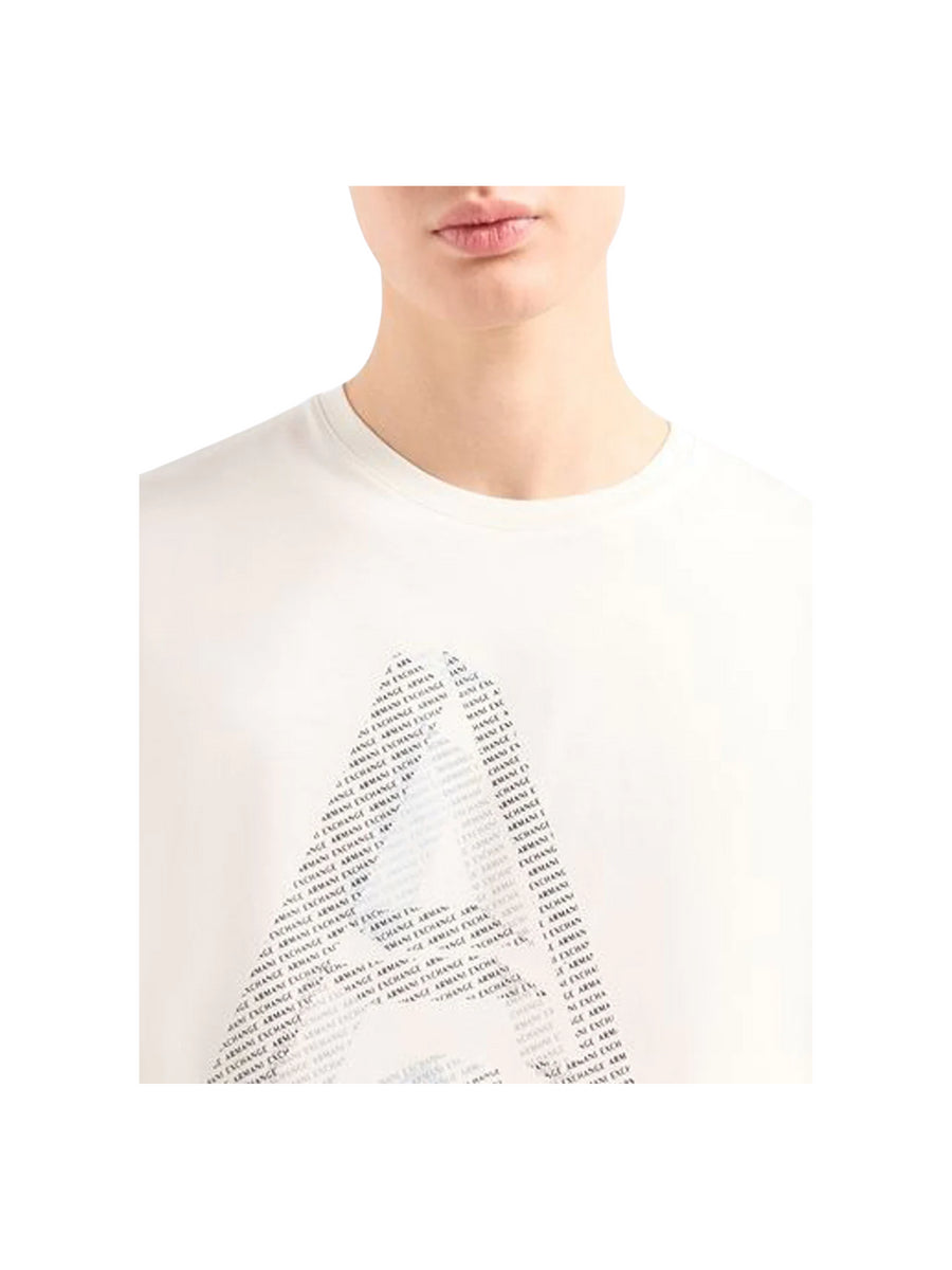 T-shirt bianca maxi stampa logo