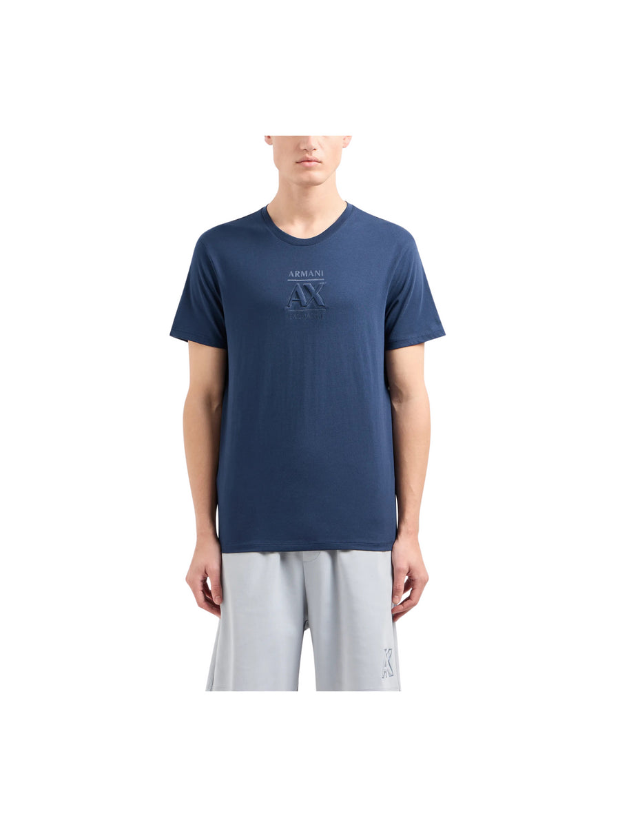 T-shirt blu logo frontale