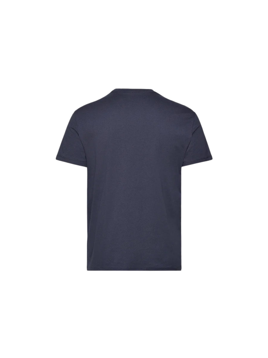 T-shirt blu stampa frontale