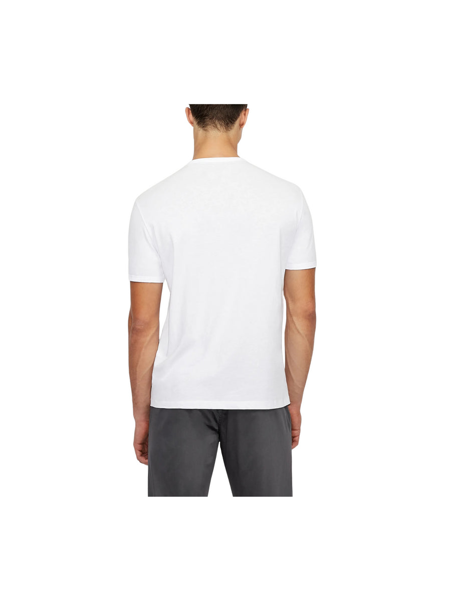 T-shirt bianca logo tono su tono
