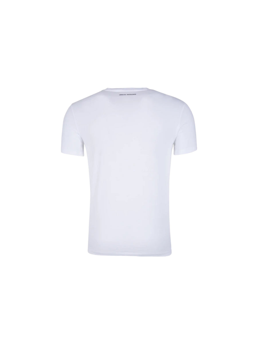 T-shirt bianca logo tassellato