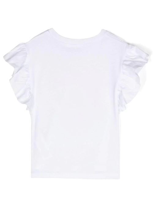 T-shirt bianca ricamo