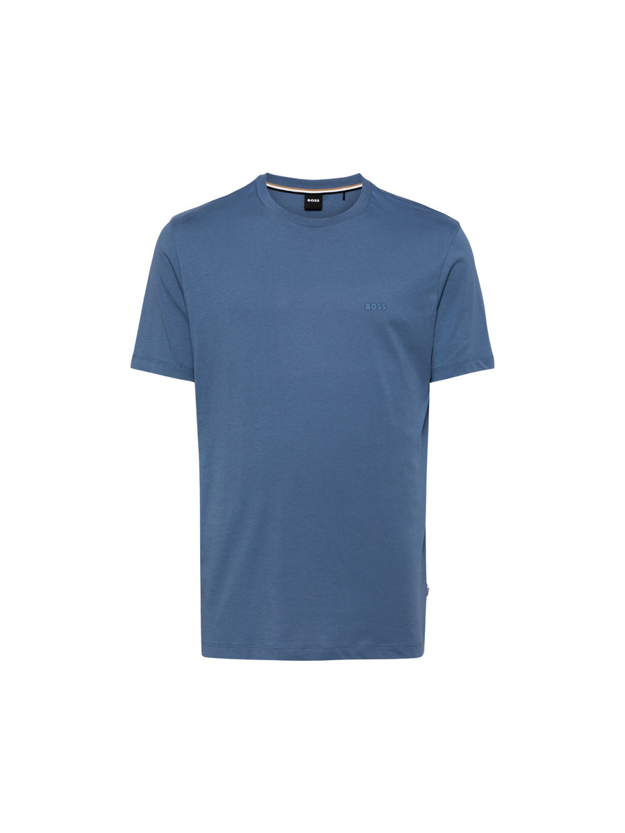 T-shirt blu stampa logo