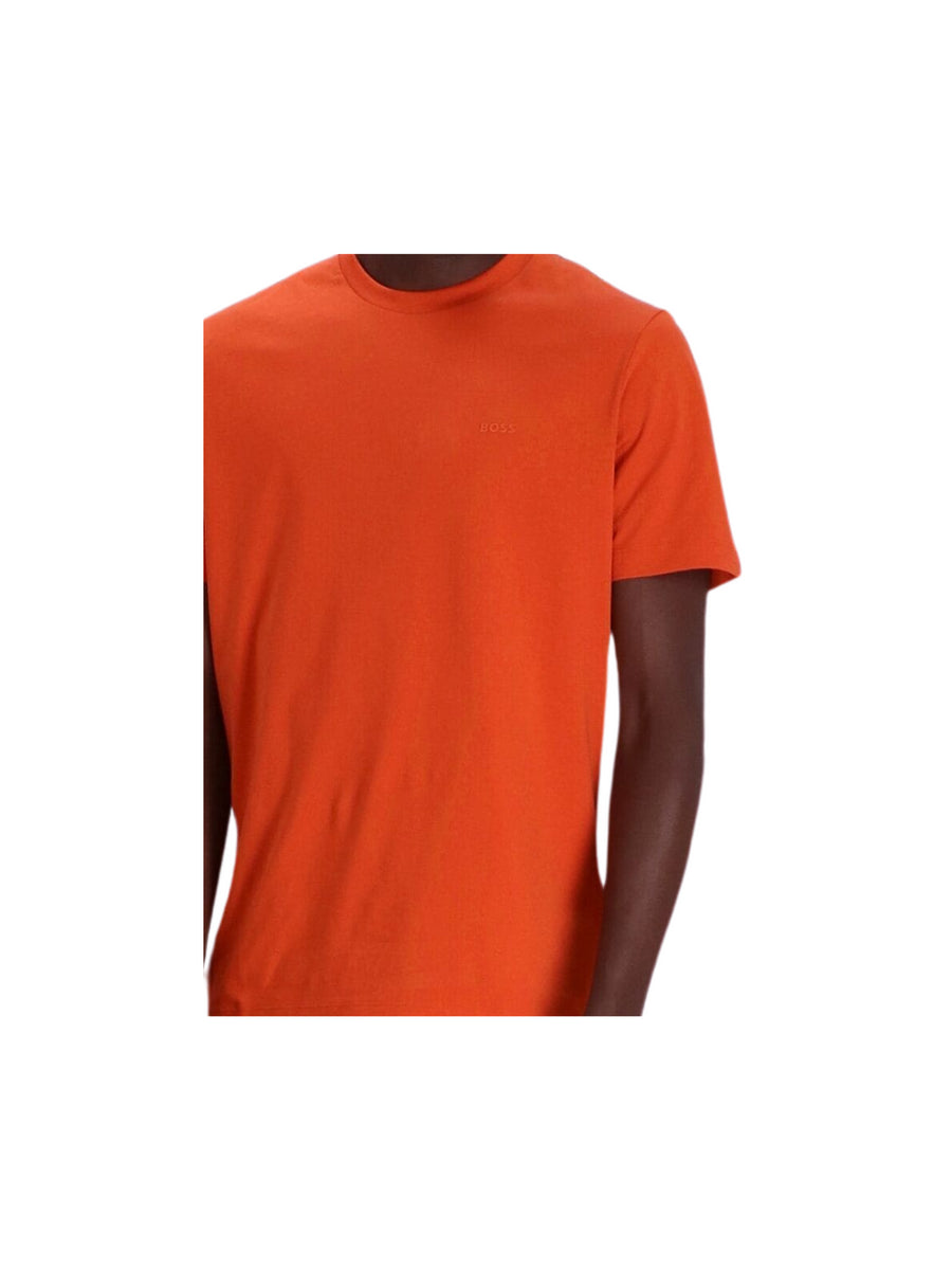 T-shirt arancione stampa logo