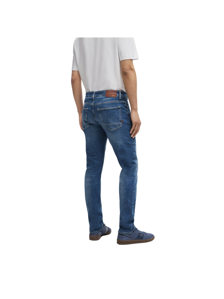 Jeans slim fit in denim elasticizzato blu