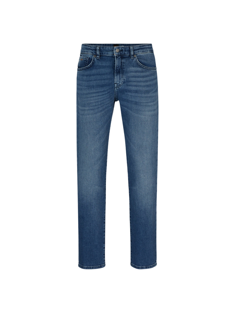 Jeans regular fit in comodo denim elasticizzato blu