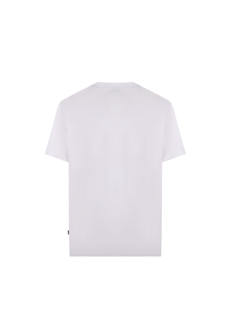T-shirt bianca patch logo