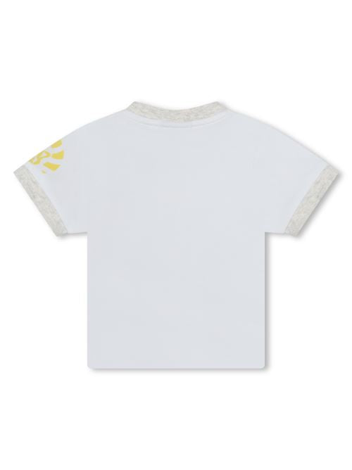 Completo salopette e t-shirt giallo/bianco