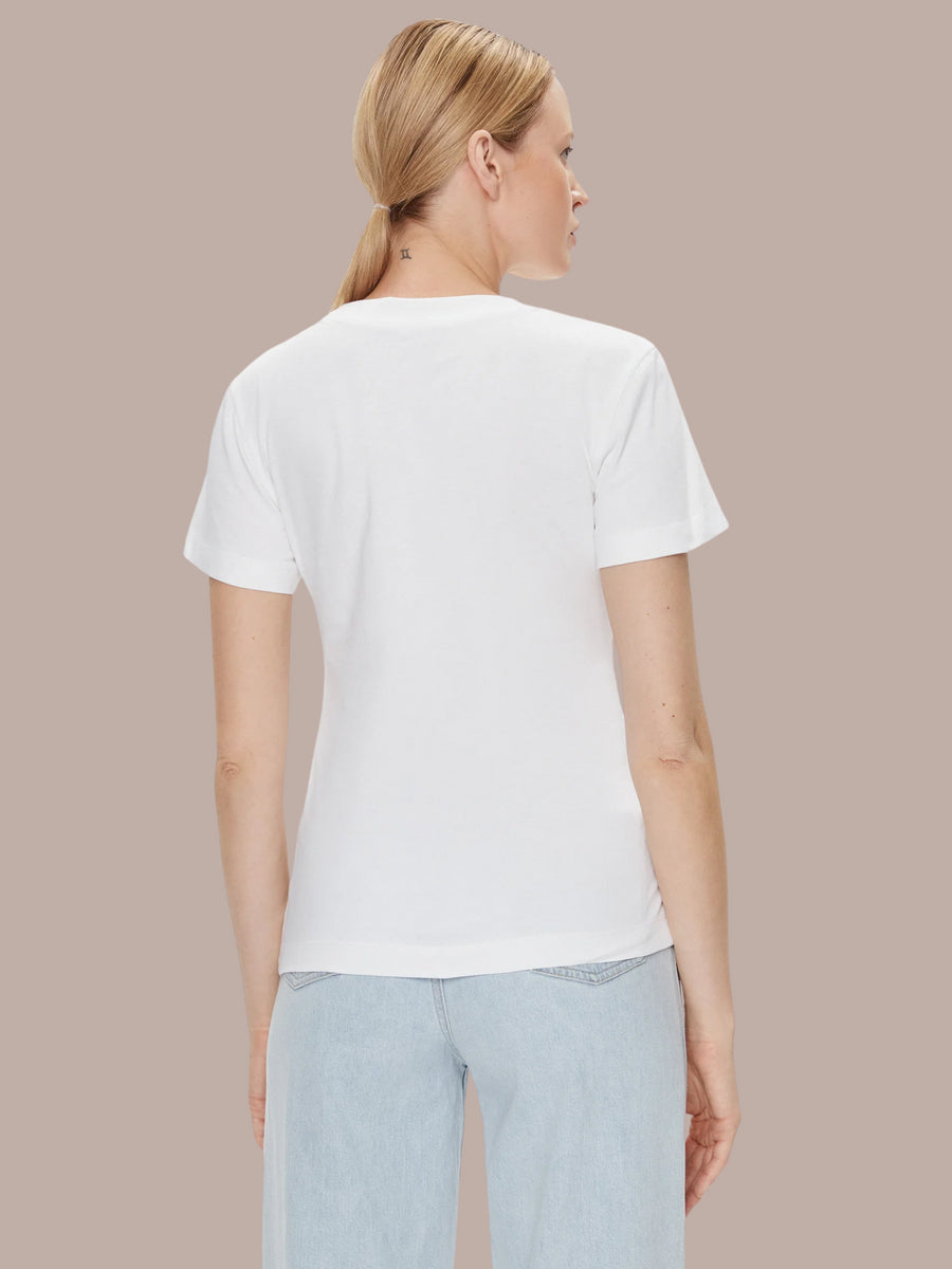 T-shirt bianca con monogramma