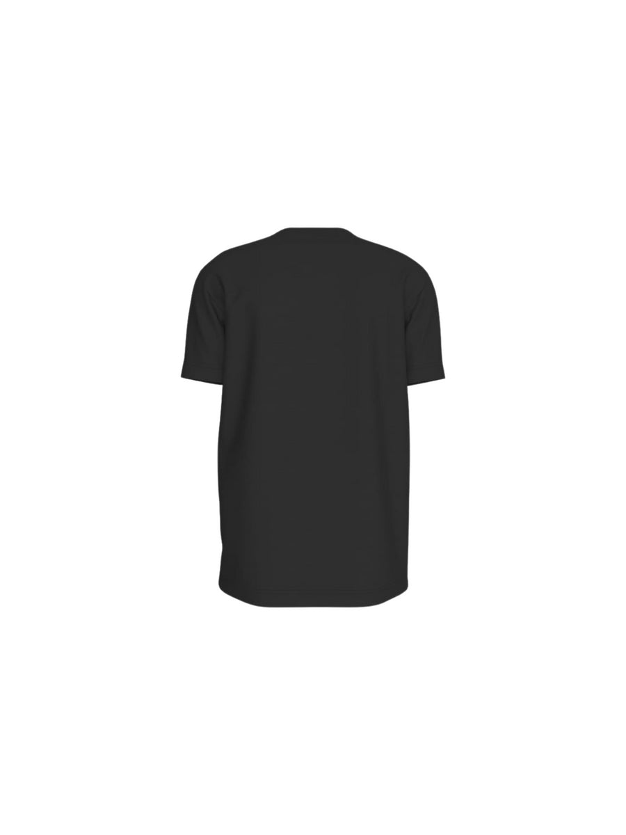 T-shirt nera stampa monogramma