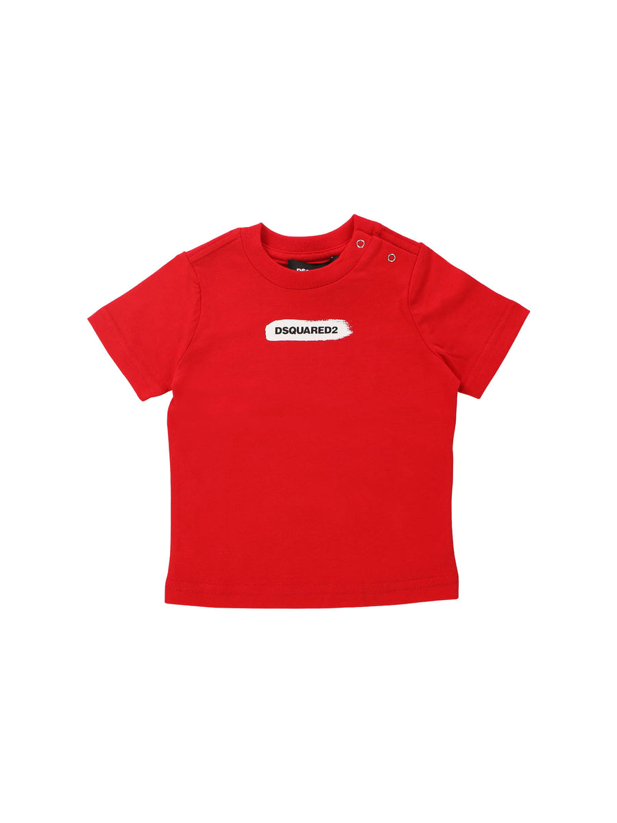 T-shirt rossa con logo