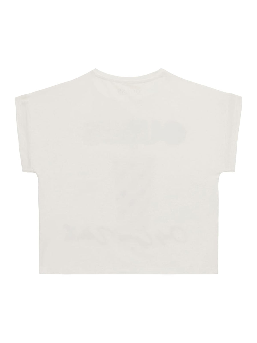 T-shirt bianca maxi stampa cup