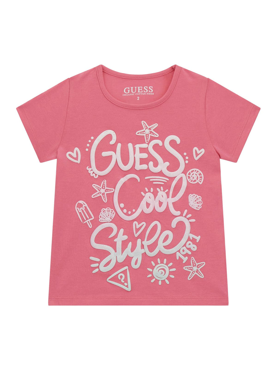 T-shirt rosa stampa glitter