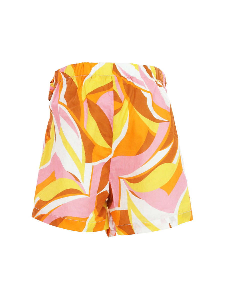 Shorts multicolor in cotone con chiusura a portafoglio