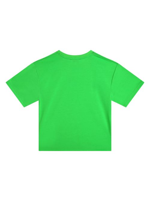 T-shirt verde logo goffrato