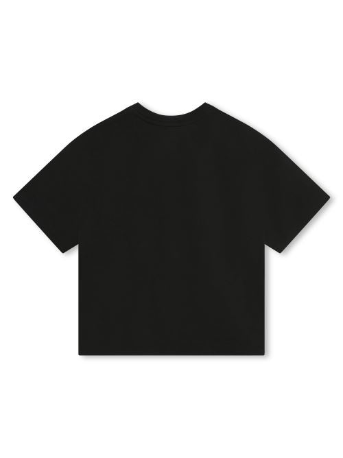 T-shirt nera logo stile graffiti