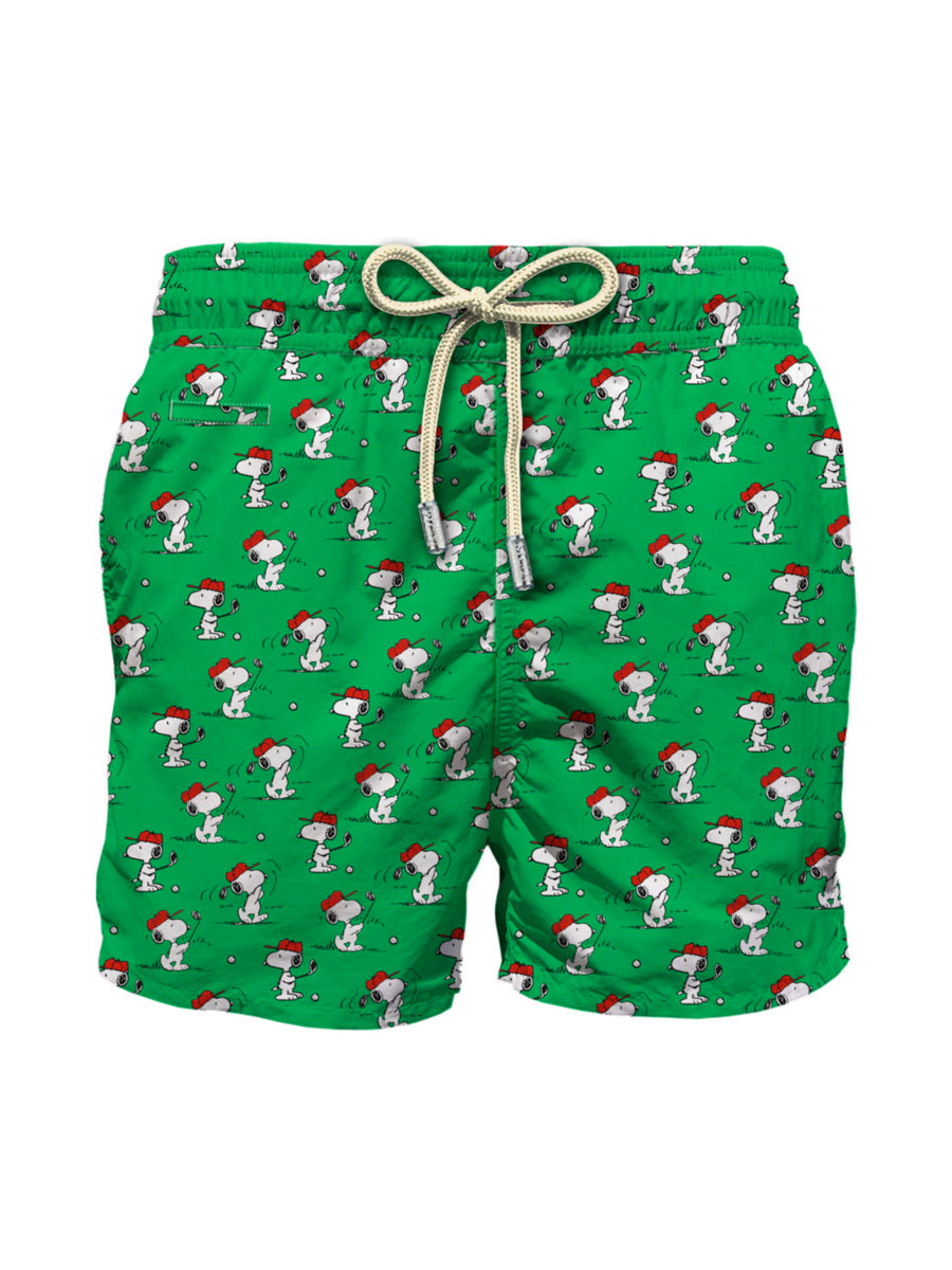 Costume shorts verde con fantasia Snoopy
