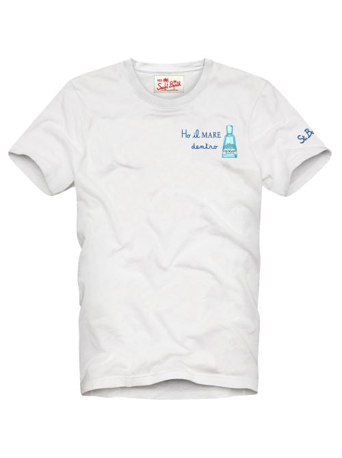 T-shirt bianca con scritta "Ho il mare dentro"