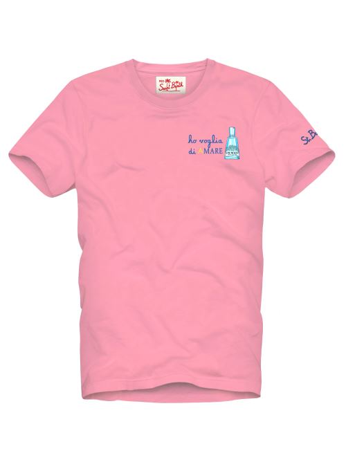 T-shirt rosa con scritta "Ho voglia di A-mare"