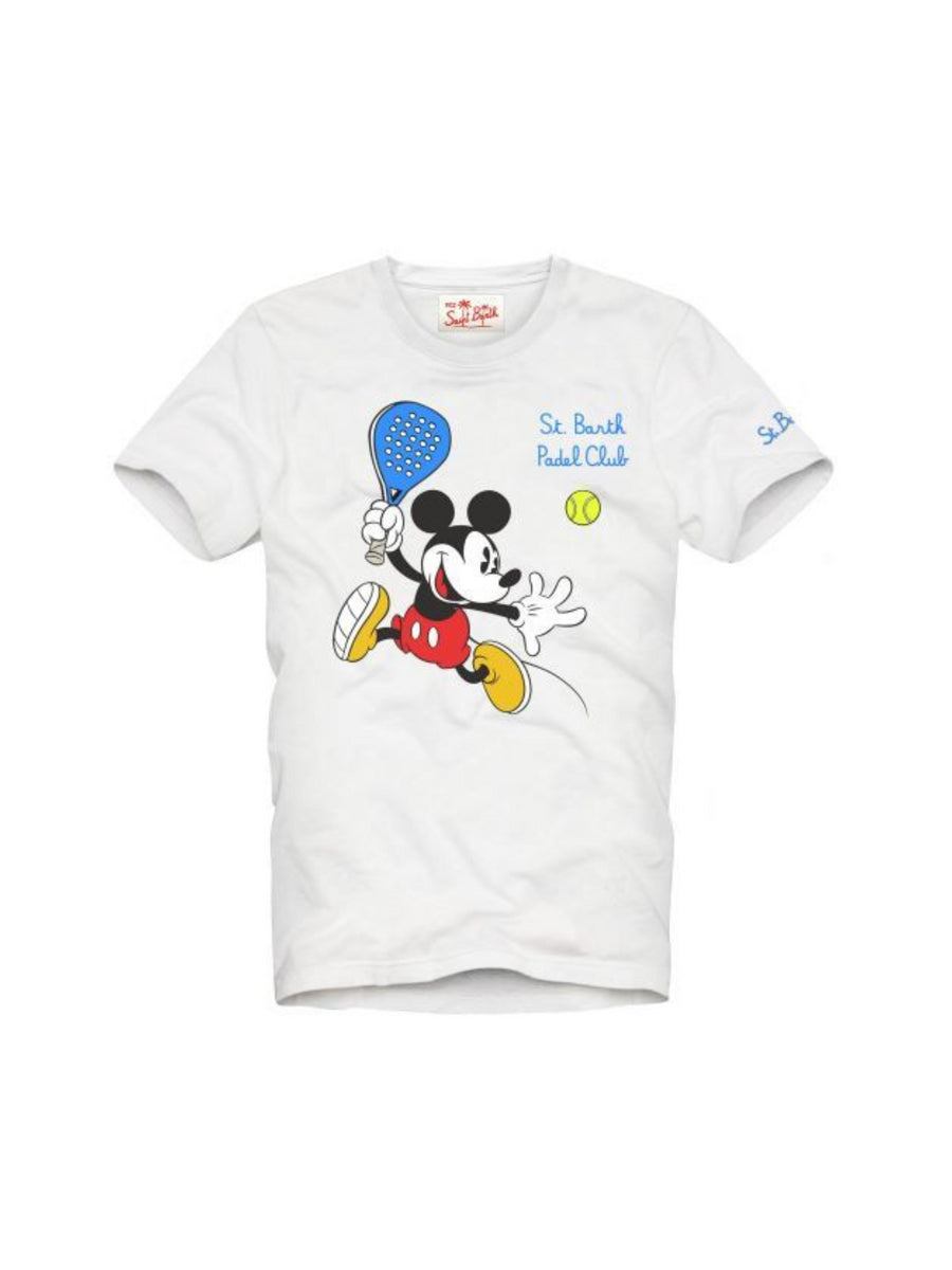 T-shirt bianca Mickey Mouse Padel club