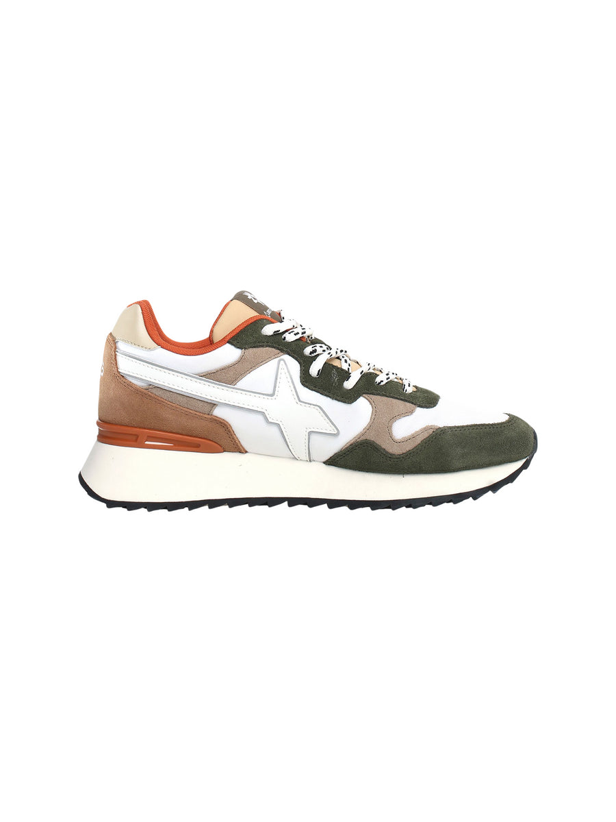 Sneakers Yak verde militare/bianco/marrone