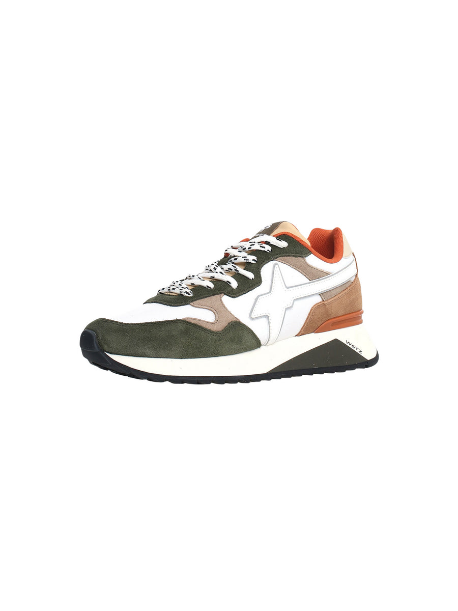 Sneakers Yak verde militare/bianco/marrone