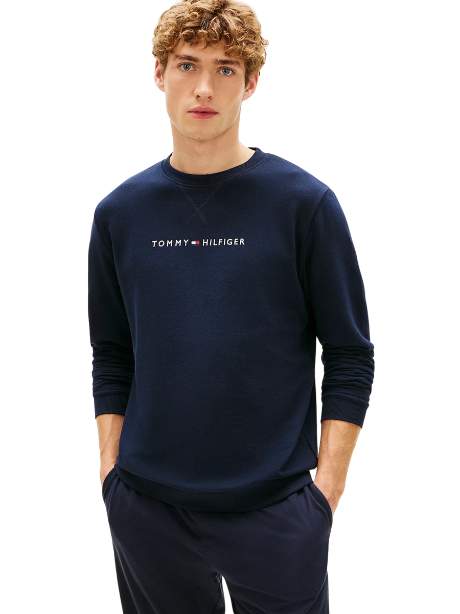 Felpa lounge Original Tommy Hilfiger blu con logo UM0UM03666 DW5 Tommy Hilfiger 