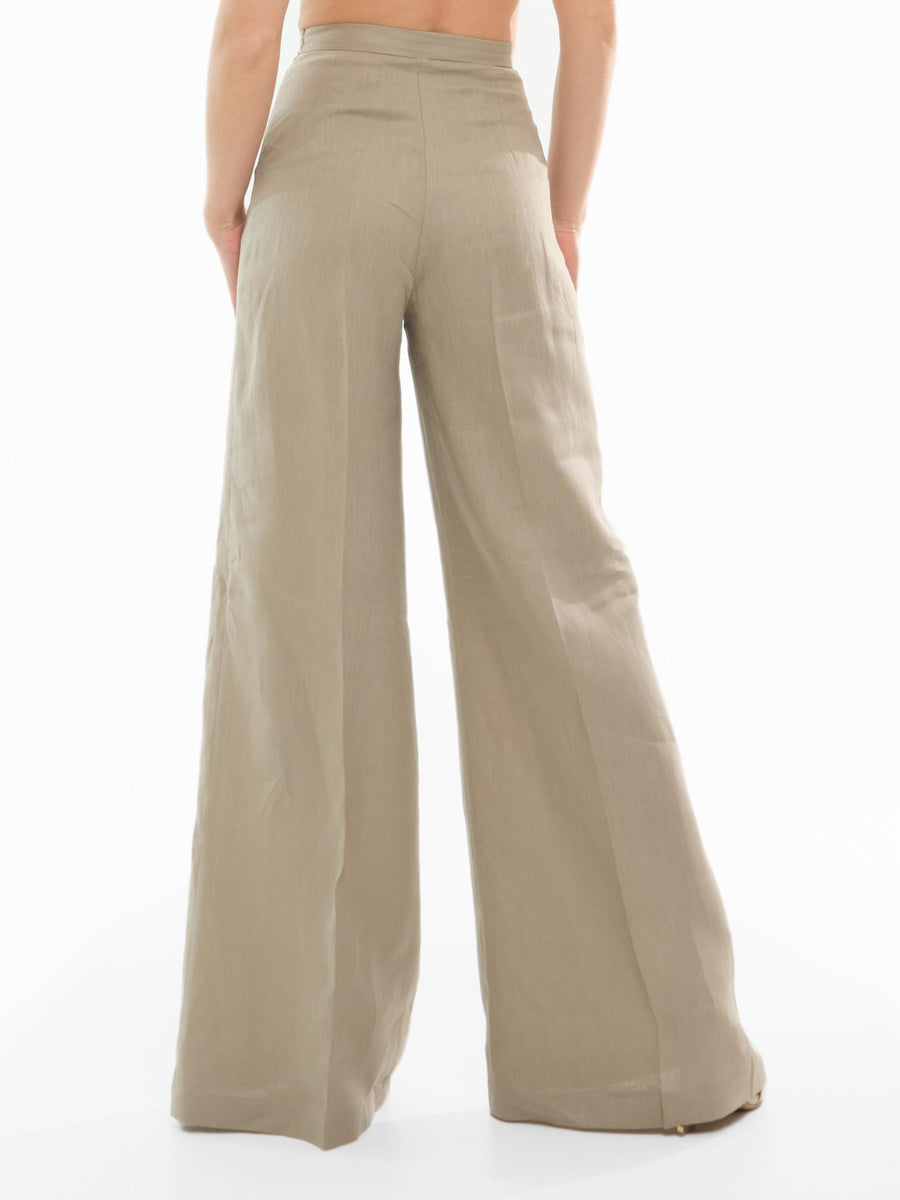 Pantalone a gamba larga Bohemian Vì taupe SDBO2009 TAUPE Bohemian V 