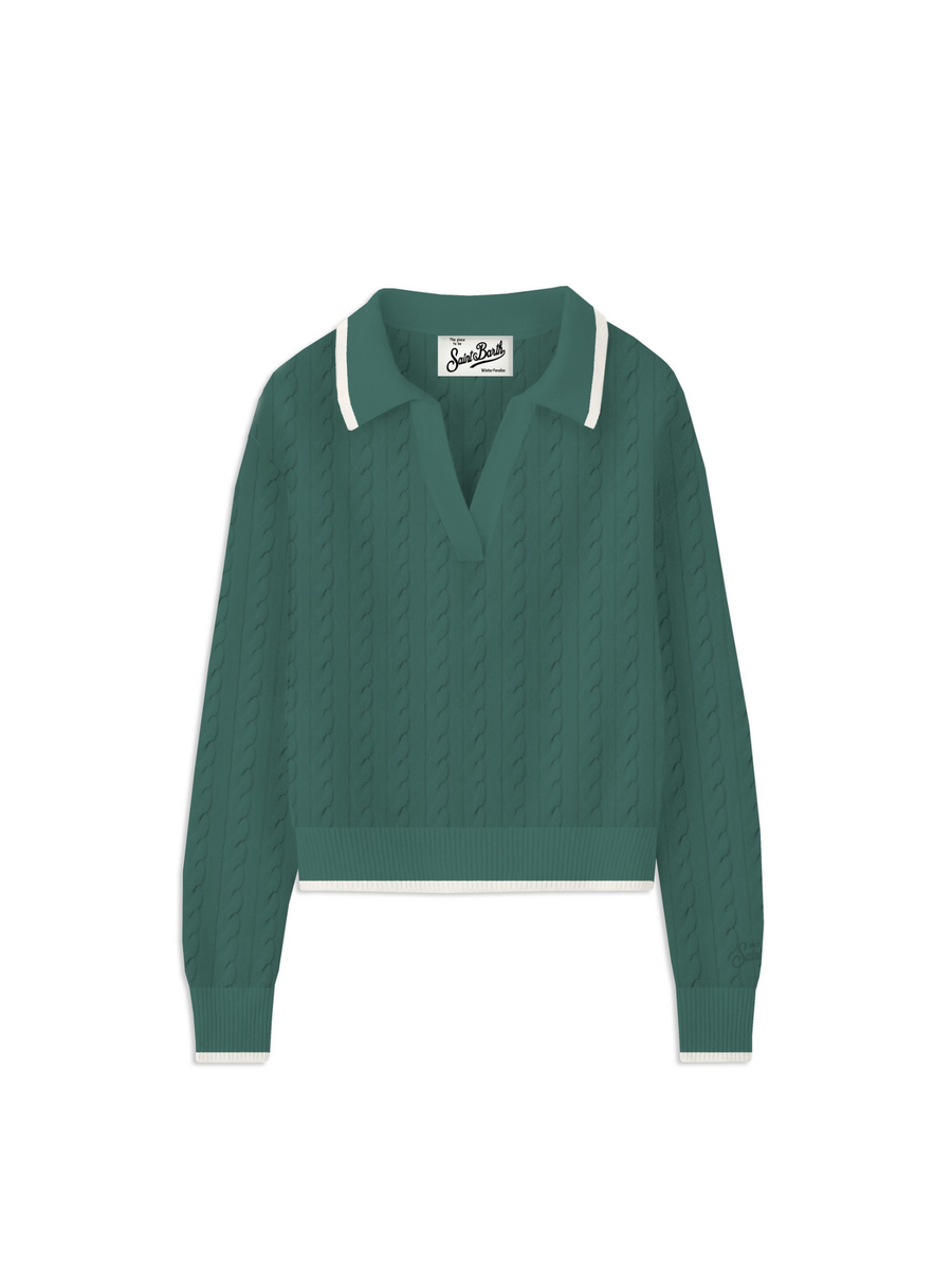 Maglia "51 British" Saint Barth verde CLIC001 00026I MC2 SAINT BARTH 