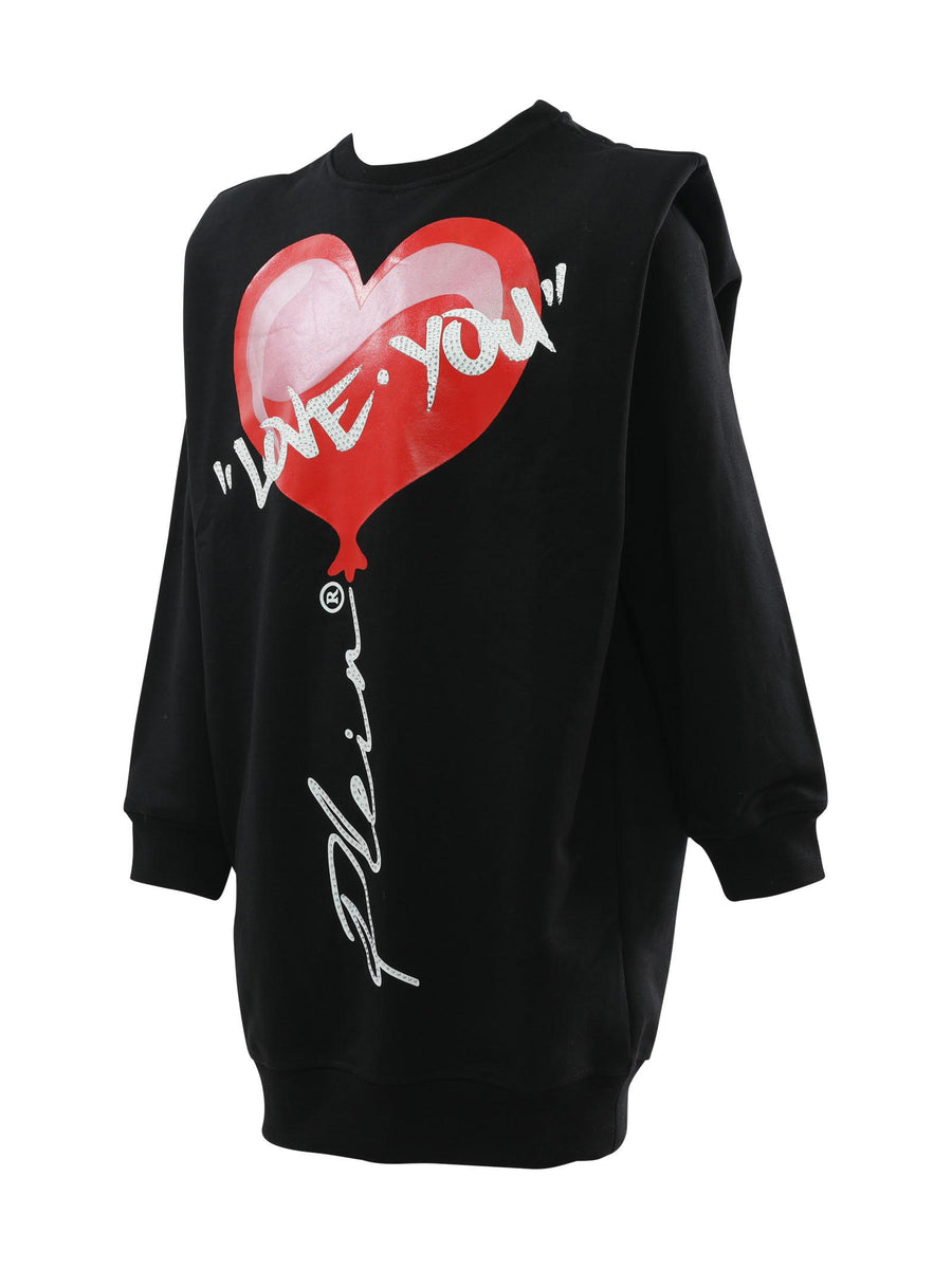 Abito nero in felpa 2DV00JLDA43 60100 Philipp Plein 