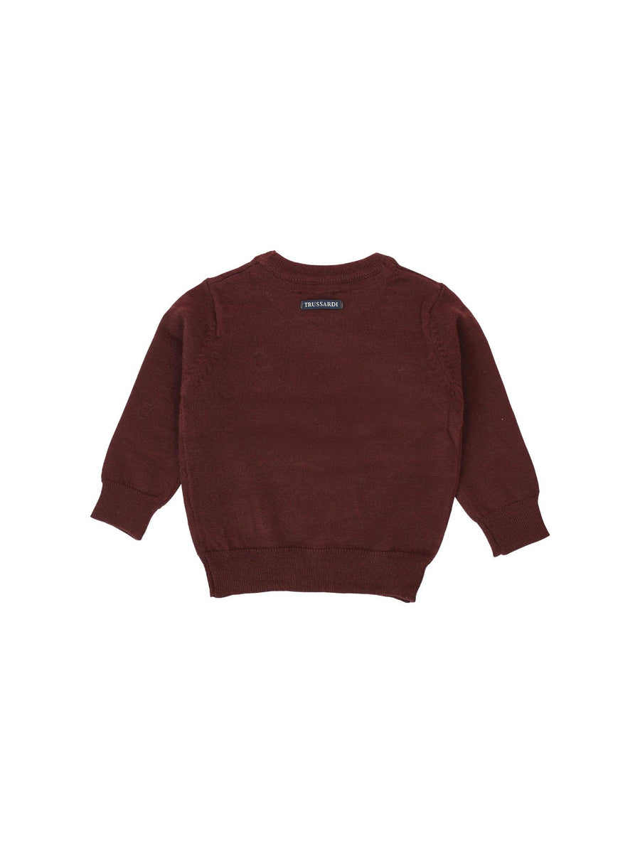 Maglioncino borgogna in misto lana TIA23030MA ANDORRA Trussardi 