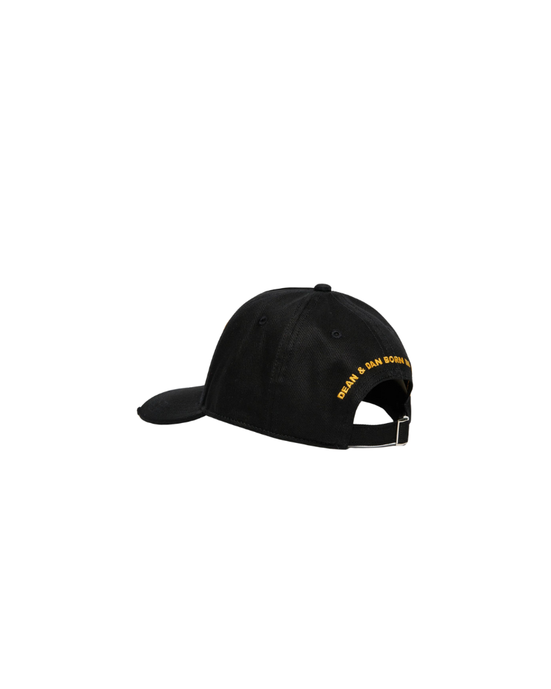 Cappello Dsquared nero con patch frontale DQ3117 DQ900 Dsquared 