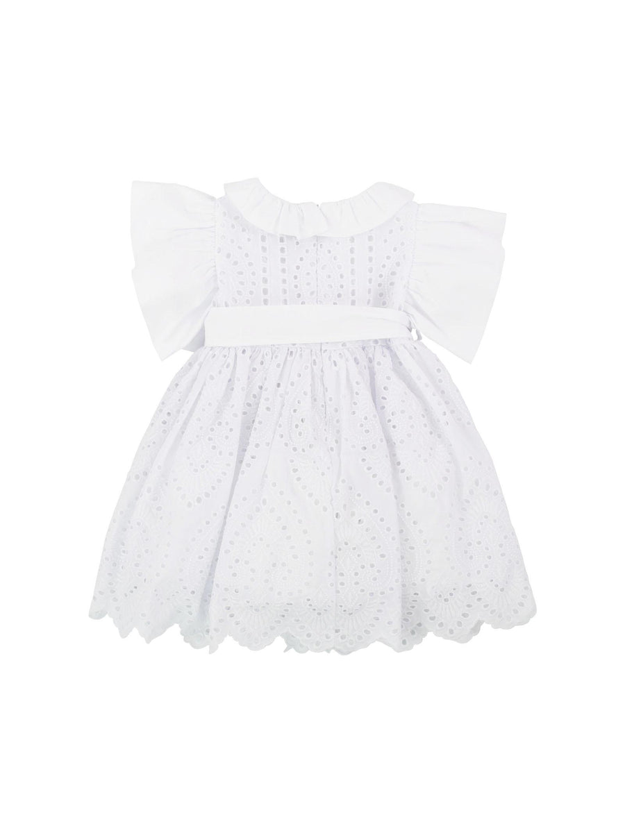 Abito bianco in pizzo san gallo EM803MC 1 Marlù 