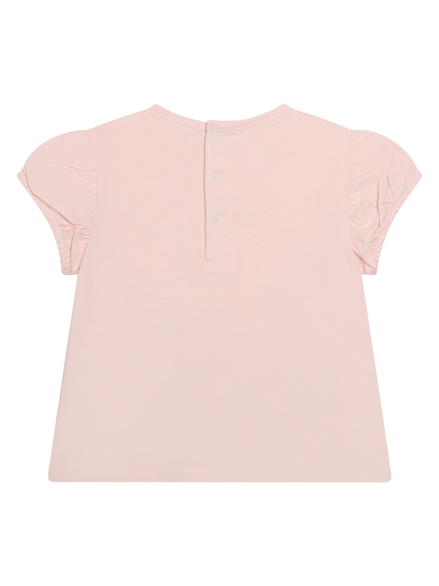 T-shirt rosa stampa conchiglia glitterata Y30119 43B Carrement Beau 