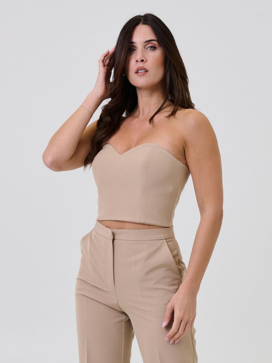 Top a cuore Silence Limited sabbia semi steccato NP1019BASIC SAND Silence Limited 