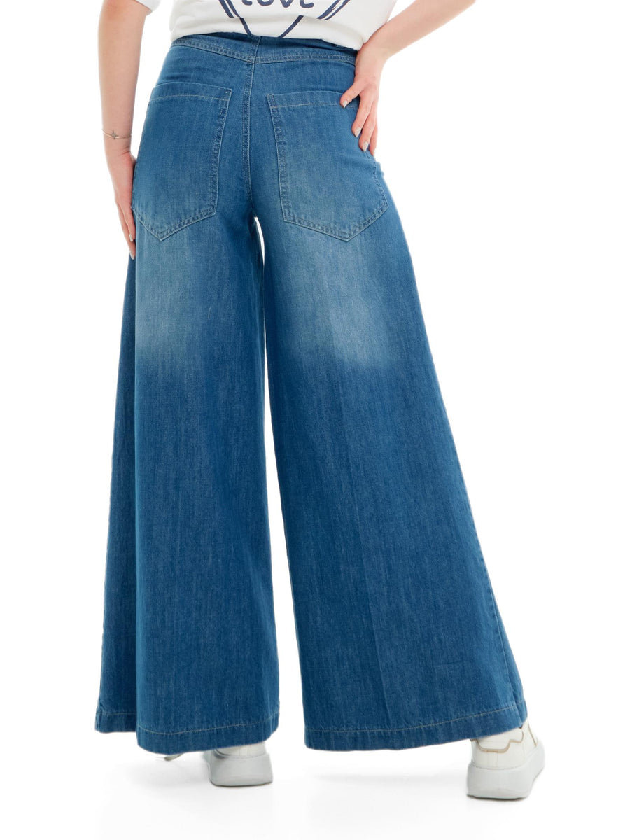 Jeans a gamba larga Vicolo blu con charms removibili DD5374 UNI Vicolo 