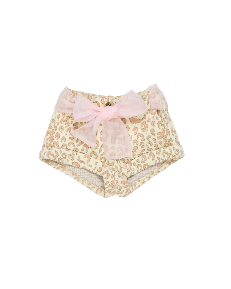 Shorts Miss Grant maculati con fiocco rosa MG1388 MACUL Miss Grant 