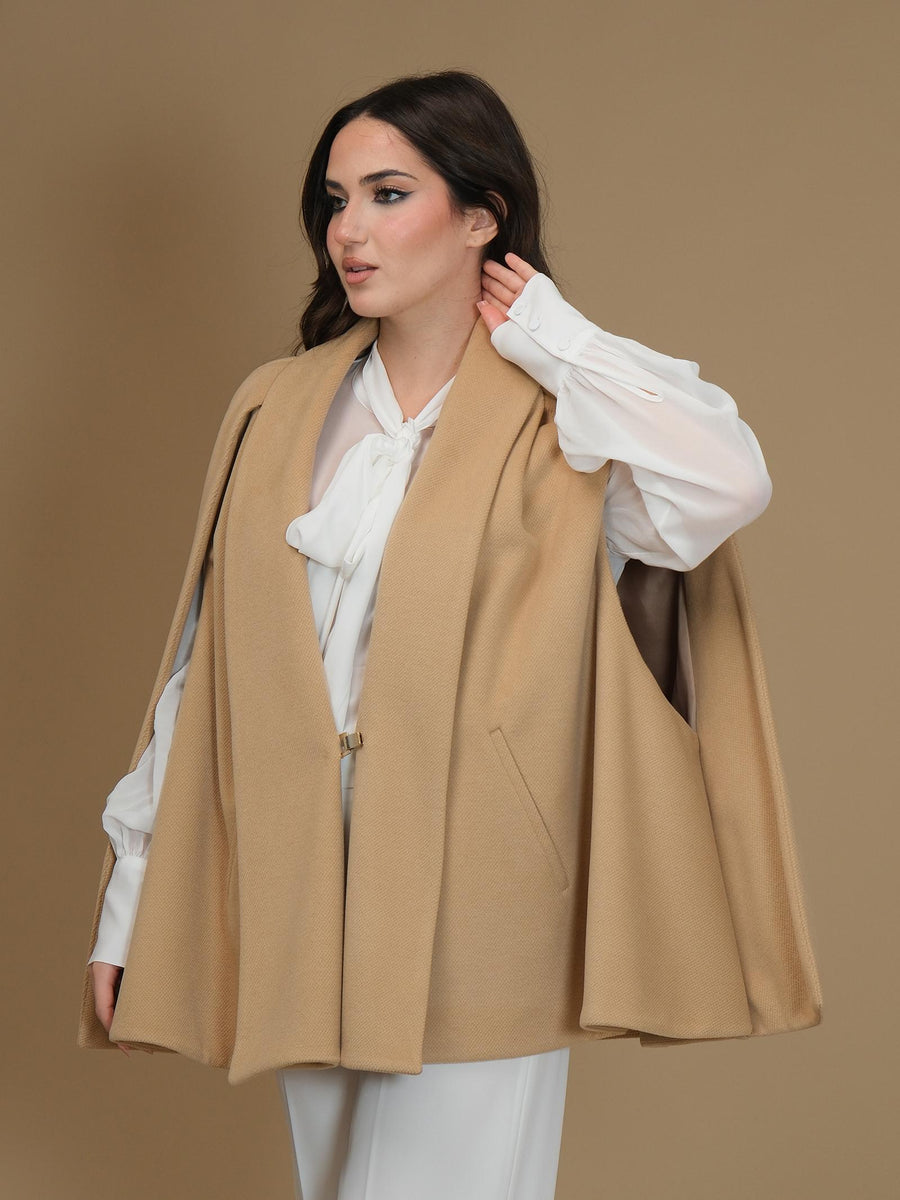 Cappotto mantella Silence Limited Everest Cape cammello SD5040 CAMEL Silence Limited 