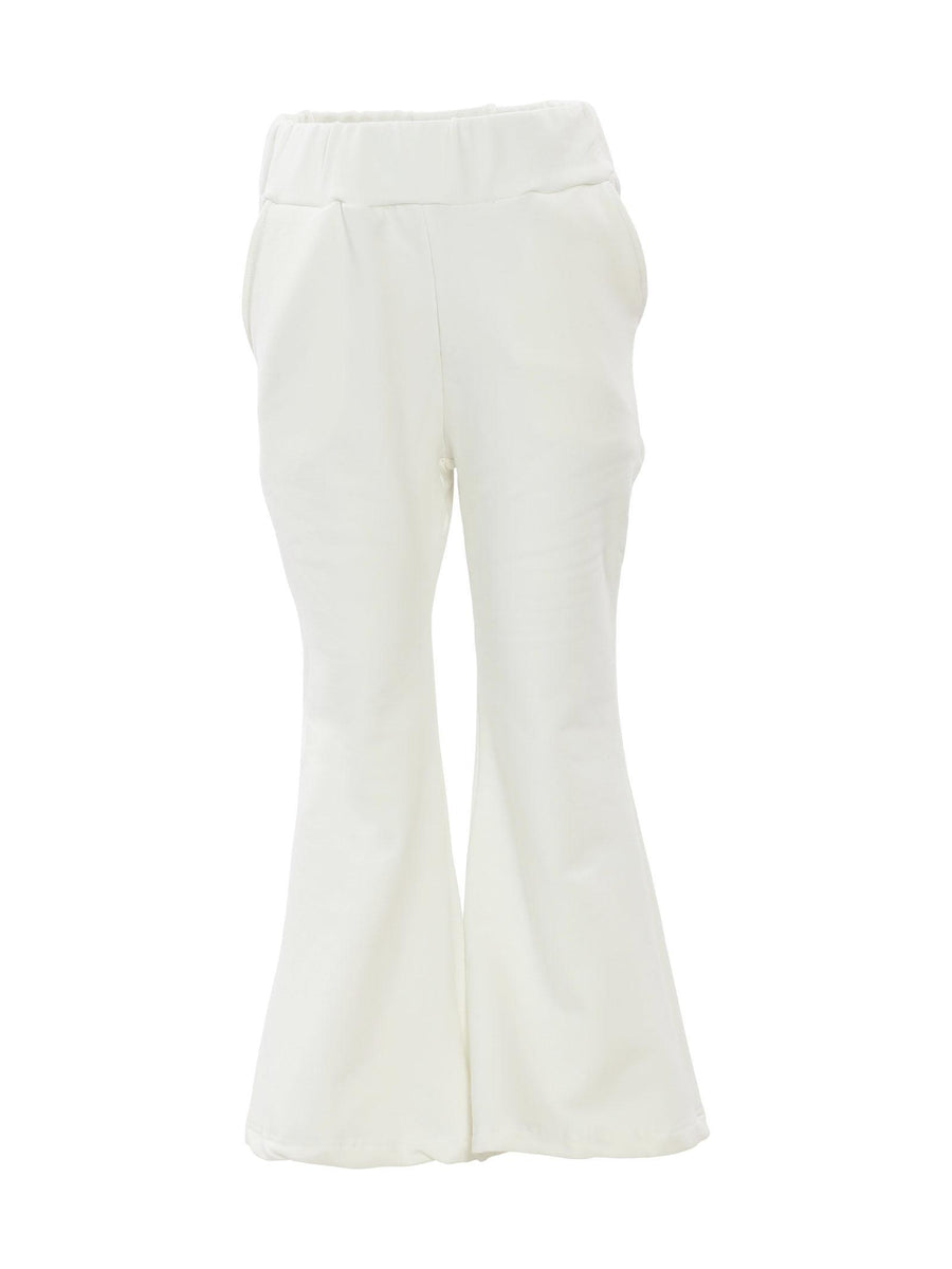 Pantalone a campana bianco PF0231 MILK kontatto kids 