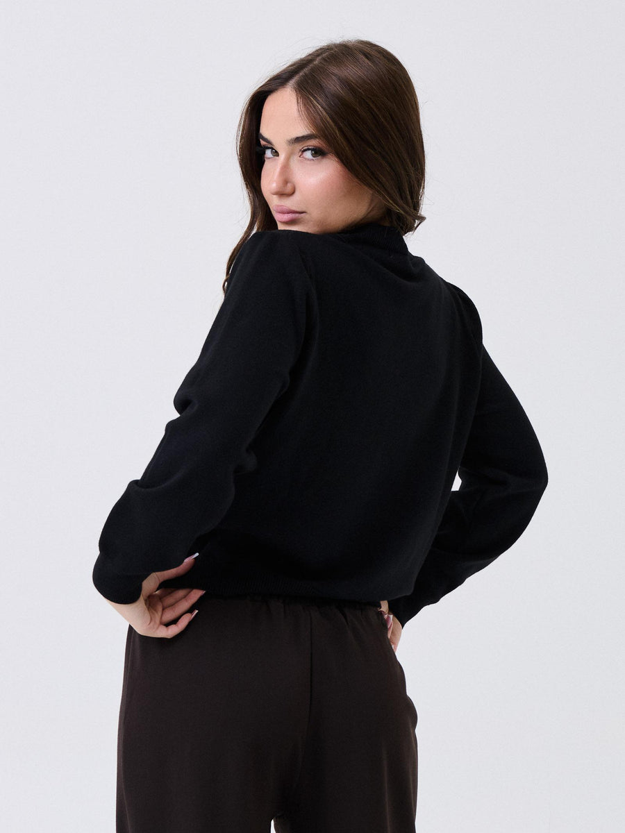 Cardigan Armoire nero con bottoni gioiello IT1615 NERO Armoire 