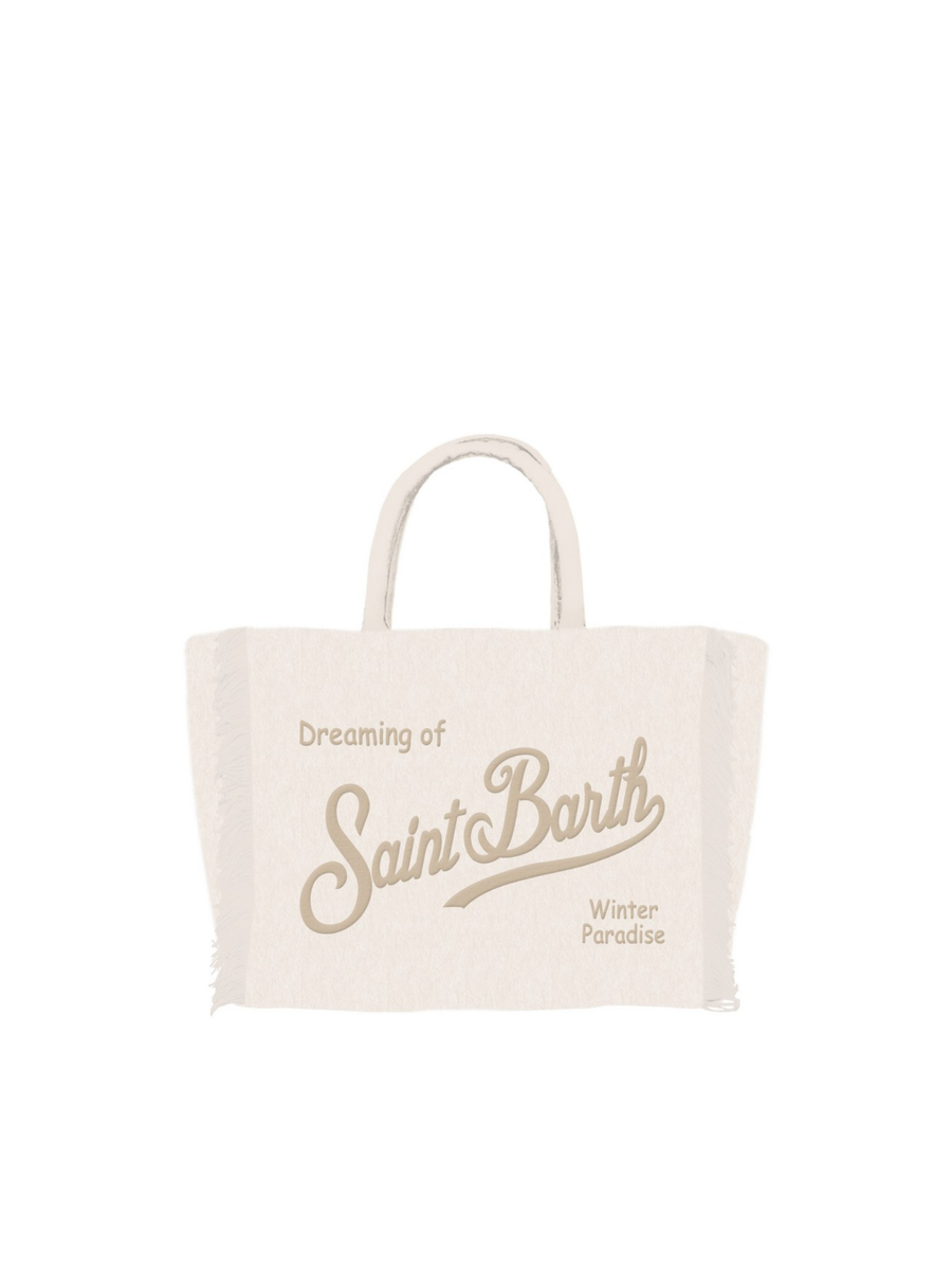 Borsa Vanity mini "cow 10 emb" Saint Barth bianca VAMI024 01320I MC2 SAINT BARTH 