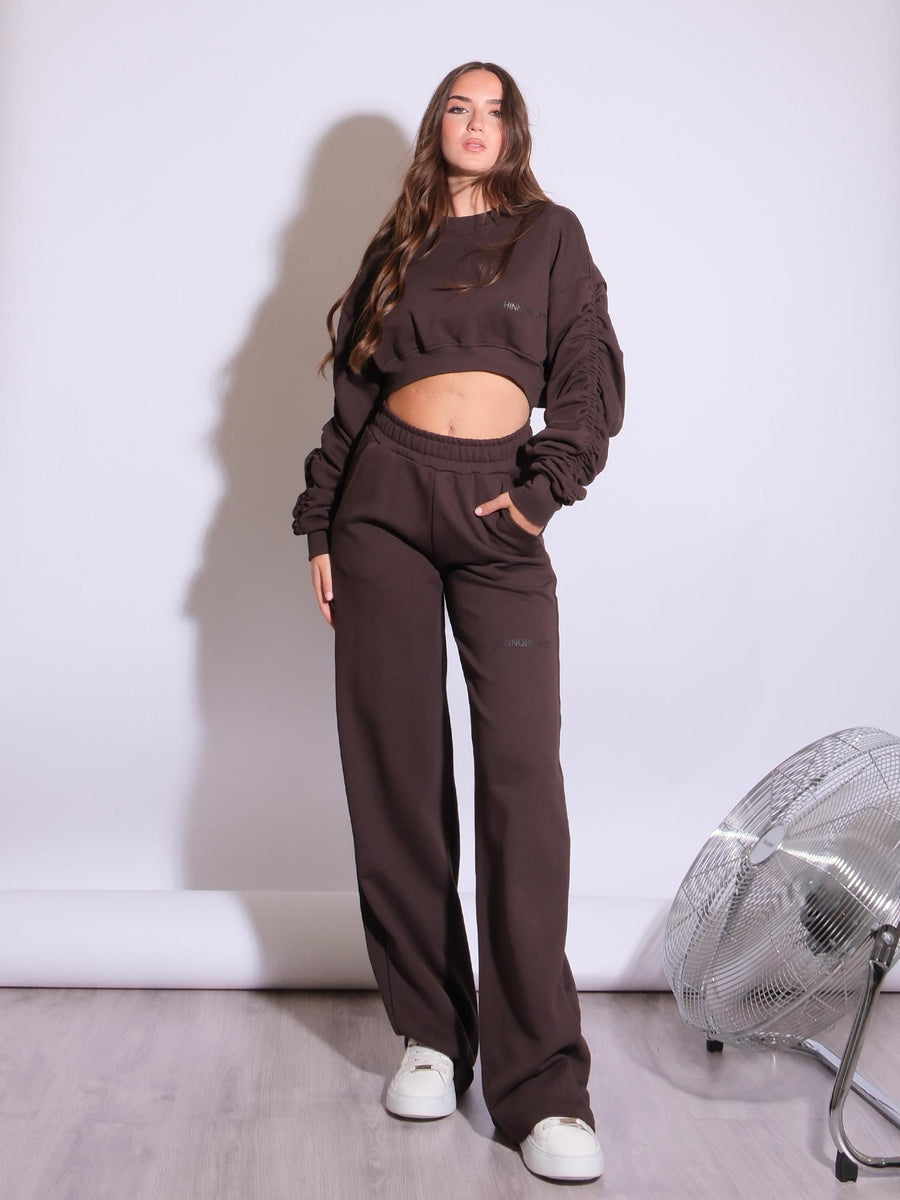 Pantalone Hinnominate dritto in felpa moro HMABW01038 MORO Hinnominate 