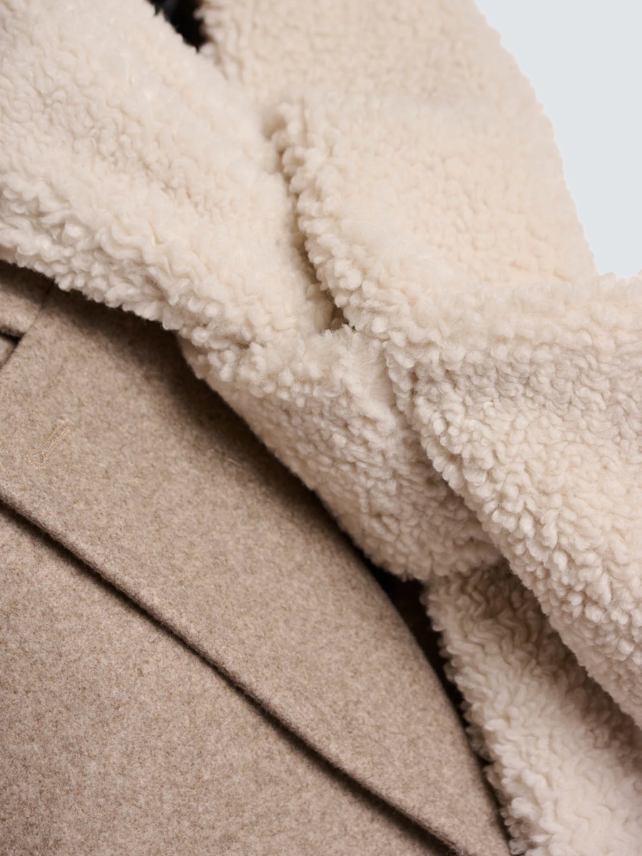 Sciarpa "Asho teddy" Rino & Pelle beige Asho.7002512 Birch Rino & Pelle 