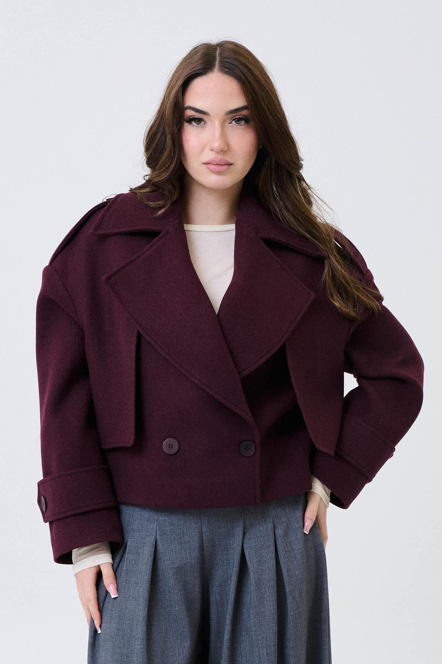 Cappotto corto doppiopetto Armoire bordeaux 71741 BORDEAUX Armoire 