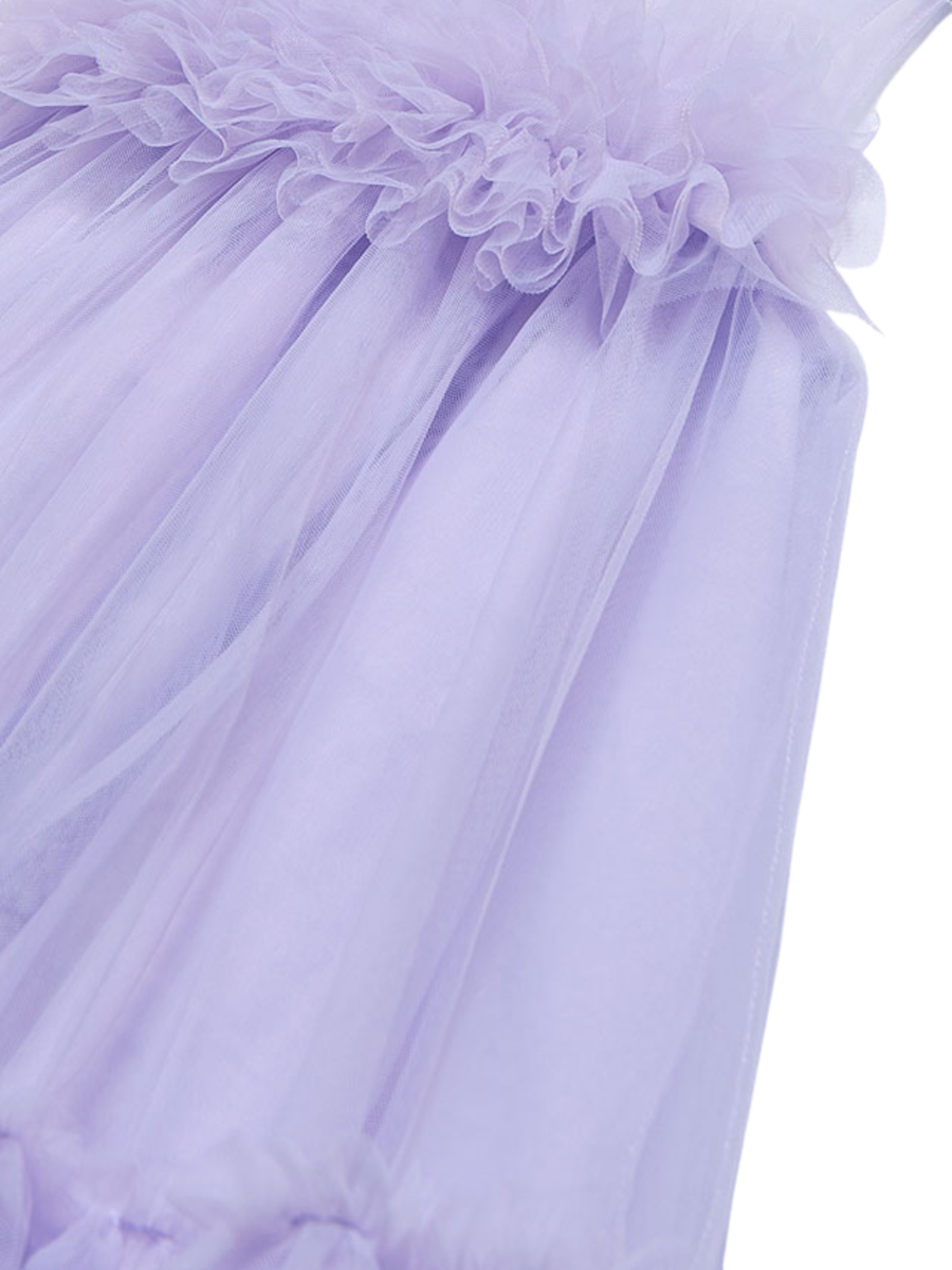 Abito Abel & Lula lilla in tulle con decorazioni floreali su corpetto 5051 LIL Abel & Lula 
